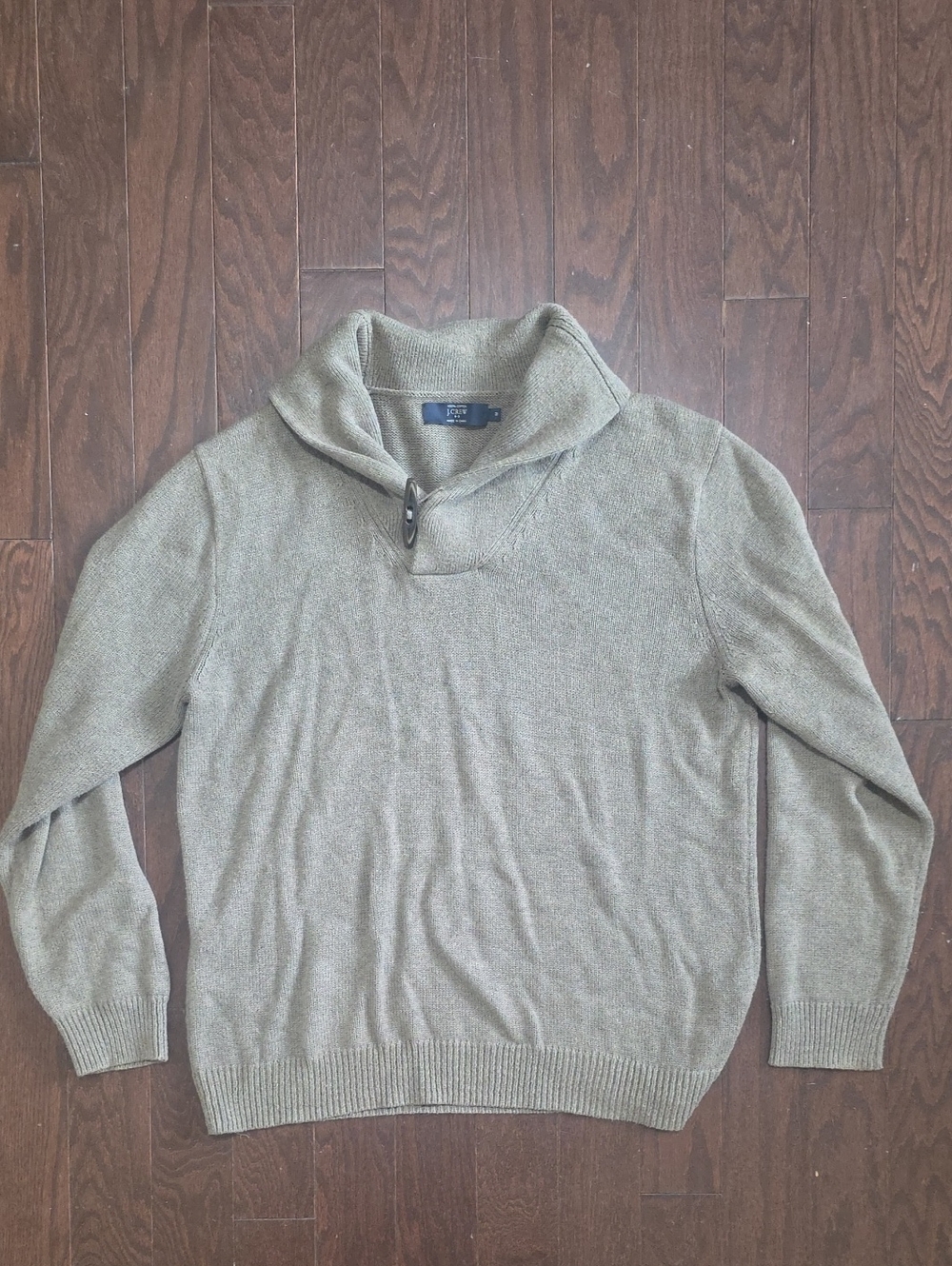 J. Crew Olive Turtleneck Toggle Sweater